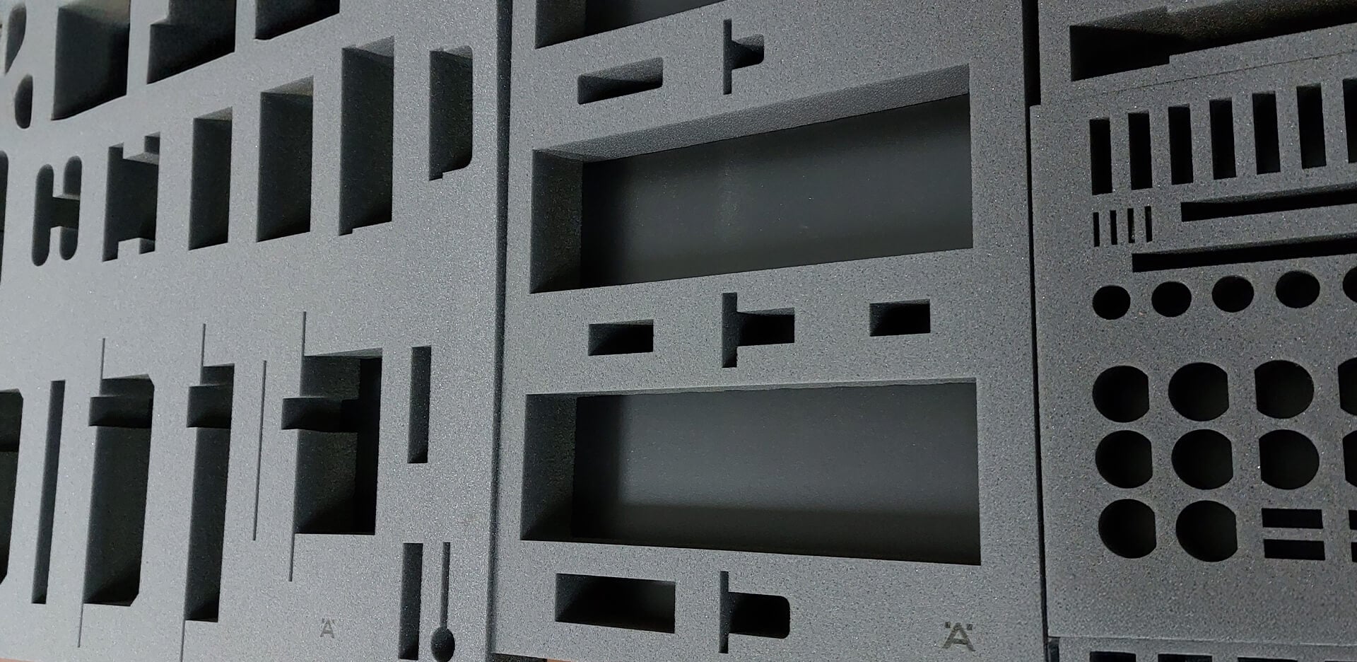 calados de goma espuma eva para interiores de cajones y maletines cajas