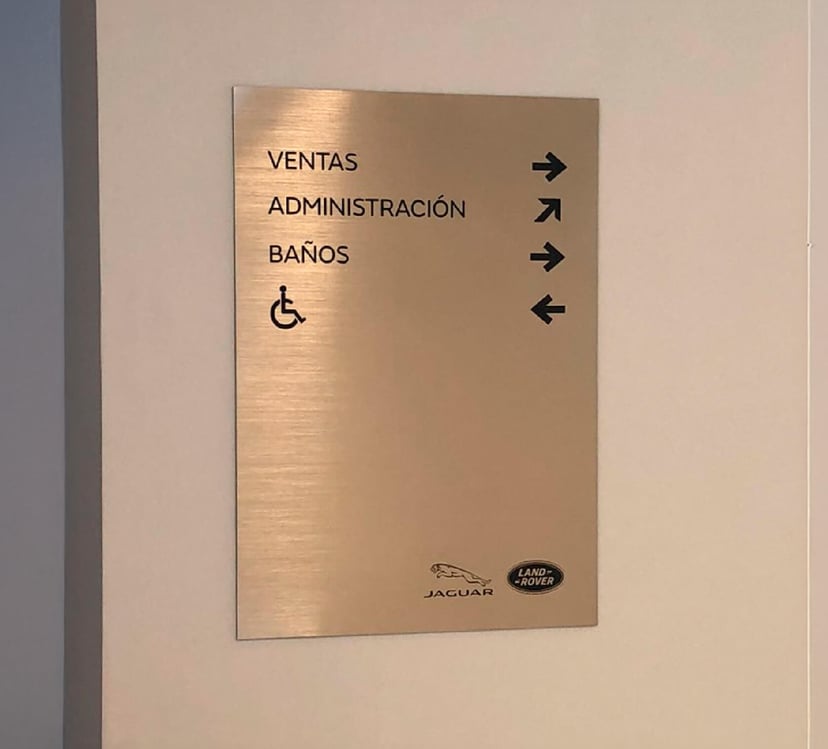 cartel Menú direccional metalex para concesionario