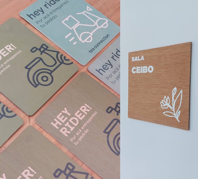 señaletica en madera para empresas y oficinas