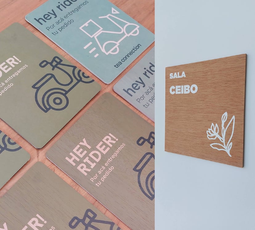 señaletica en madera para empresas y oficinas