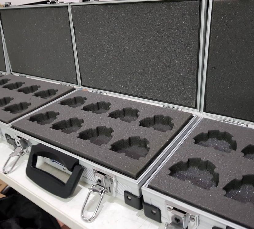 calados goma espuma para interior de caja 4tipos -03 Interiores de protección para equipamiento medico